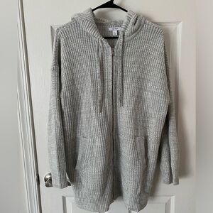 LIKE NEW - Nine West Knit Hooded Zip Up Sweatshirt XL